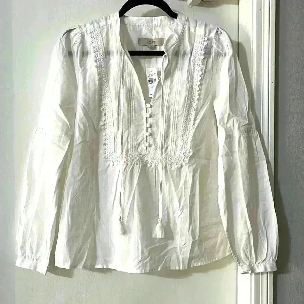 LOFT women’s long sleeve blouse - Picture 2 of 12